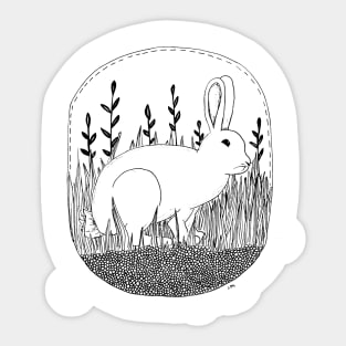 White Rabbit Sticker